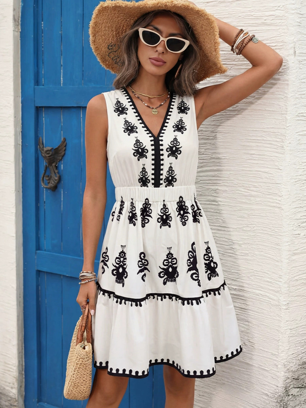 ZARA Summer Vacation Beach Tank Dress Women Sleeveless Casual Sundress